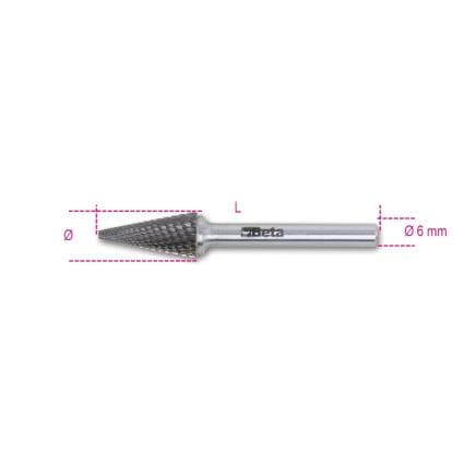 BETA 004260536 - Limes rotatives en métal dur coupe croisée HM6