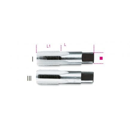 BETA 004330401 - Jeu de 2 tarauds à main avec filetage GAS en acier au chrome