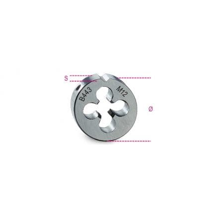 BETA 004430107 - Filière ronde filetage UNF pas fin en acier HSS