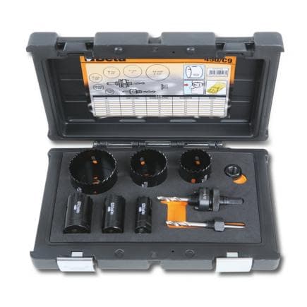 BETA 004500305 - Assortiment de scies cloches et accessoires pour électriciens