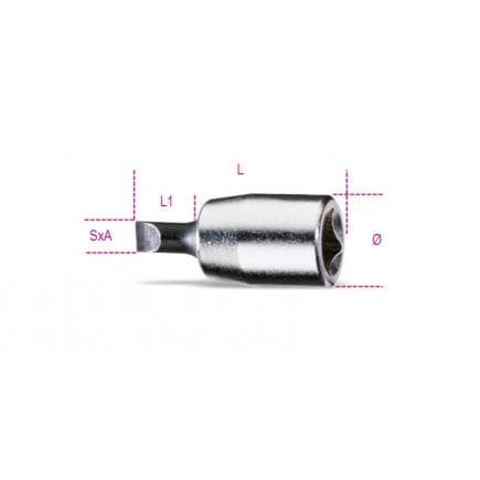 BETA 009000620 - Douille tournevis pour vis à fente 1/4" (lot muliple)