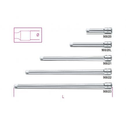 BETA 009000818 - Rallonge carrés mâle et femelle 1/4" (lot muliple)