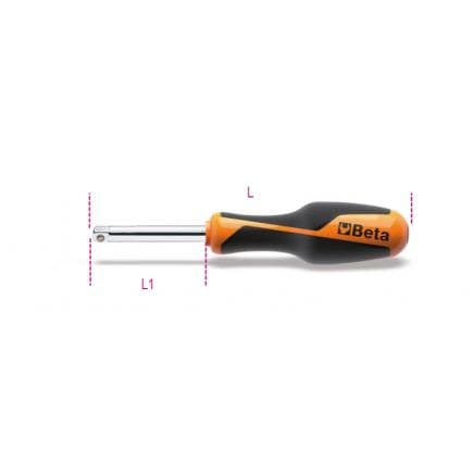 BETA 009000833 - Poignée emmanchée carré mâle 1/4" (lot muliple)