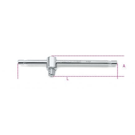 BETA 009000854 - Poignée coulissante carré mâle 1/4" (lot muliple)