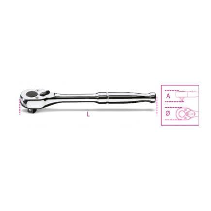 BETA 009000905 - Cliquet réversible carré mâle 1/4" manche métallique (lot muliple)