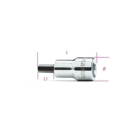 BETA 009100494 - Douille tournevis pour vis 6 pans creux 3/8" (lot muliple)
