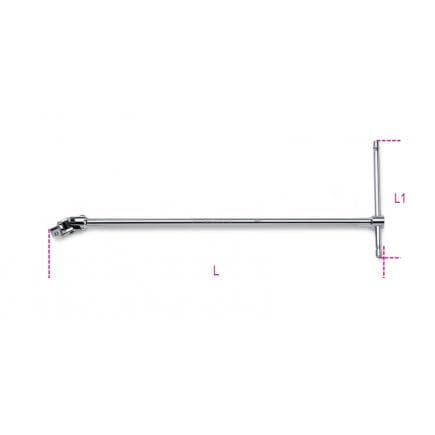 BETA 009100850 - Poignée à béquille à cardan carré mâle 3/8" (lot muliple)