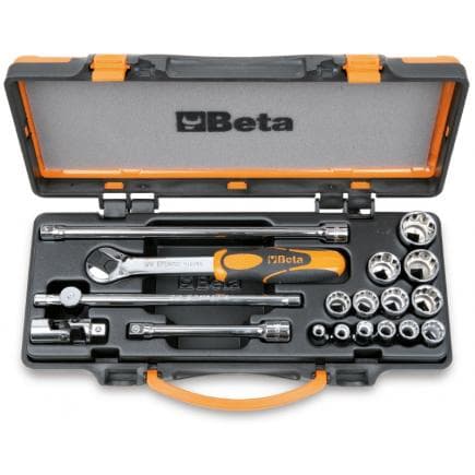 BETA 009100925 - Jeu de 13 douilles 12 pans et 5 accessoires