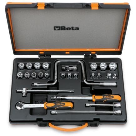 BETA 009100938 - Jeu de 17 douilles 6 pans et 9 accessoires