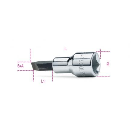 BETA 009200453 - Douille tournevis pour vis à fente 1/2" (lot muliple)