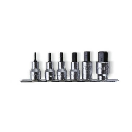 BETA 009200469 - Jeu de 6 douille tournevis pour vis 6 pans creux 1/2"