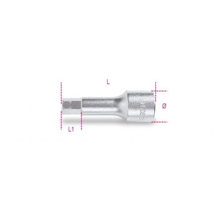 BETA 009200507 - Douille tournevis pour vis 6 pans creux 1/2" (lot muliple)
