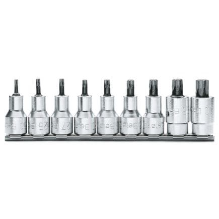 BETA 009200532 - Jeu de 9 douilles tournevis pour vis Torx® 1/2" sur support