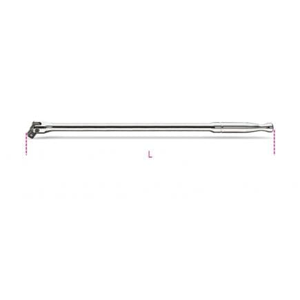 BETA 009200843 - Poignée articulée carré mâle 1/2" avec manche métallique longue