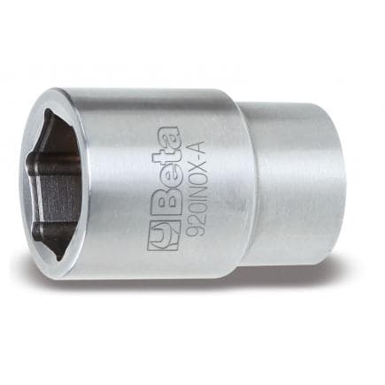 BETA 009203020 - Douille 6 pans 1/2", en acier inoxydable (lot muliple)