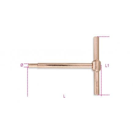 BETA 009510904 - Clé mâle 6 pans en T, antidéflagrante