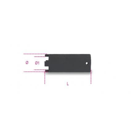 BETA 009600154 - 1/2" Douille à encoches pour écrous porte-injecteurs