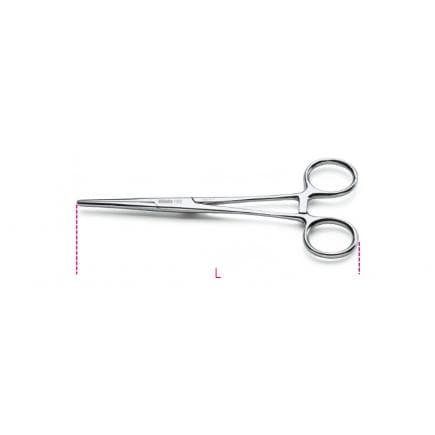 BETA 010020001 - Pince à anneaux auto-bloquante avec becs arrondis striés en acier inoxydable (lot muliple)