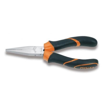 BETA 010080036 - Pince à becs plats longs striés branches gainées confort bi-matières (lot muliple)