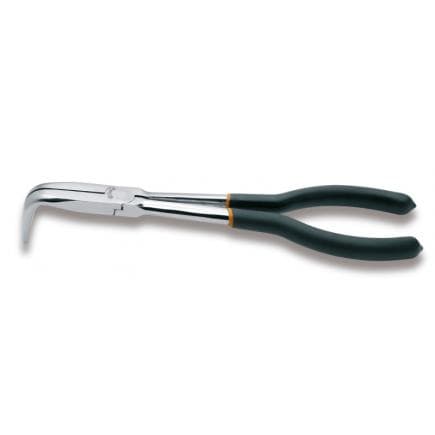 BETA 010090010 - Pince extra-longue à becs demi-ronds striés coudés à 90° branches gainées avec double couche de PVC antidérapant (lot muliple)