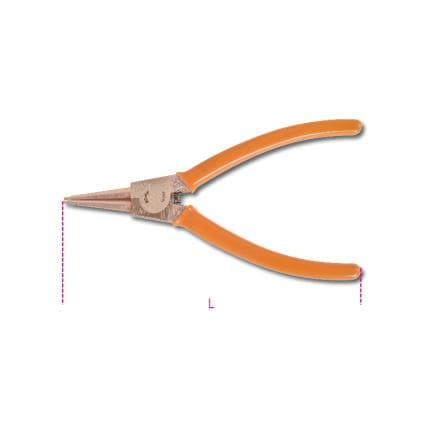 BETA 010360820 - Pince pour circlips extérieurs à becs droits antidéflagrante, branches recouvertes en PVC