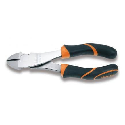 BETA 010840036 - Pince coupante diagonale à faible effort de coupe chromée avec branches gainées confort bi-matières (lot muliple)