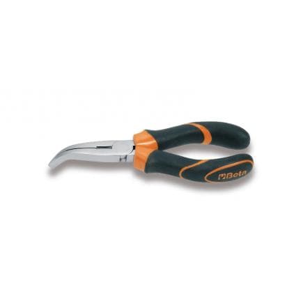 BETA 011649036 - Pince à becs coudés plats longs striés branches gainées confort bi-matières (lot muliple)