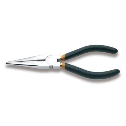 BETA 011660006 - Pince à becs demi-ronds longs striés chromée branches gainées avec double couche de PVC antidérapant (lot muliple)
