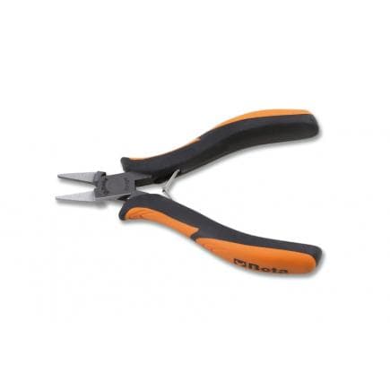 BETA 011710101 - Pince de précision à becs plats courts lisses branches gainées confort bi-matières (lot muliple)