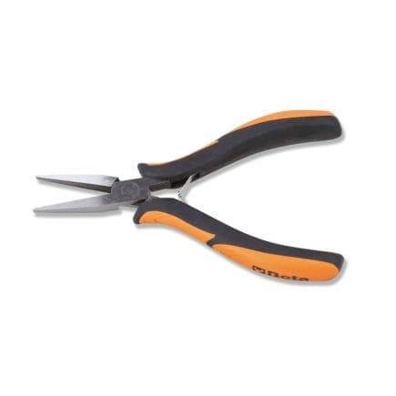 BETA 011720101 - Pince de précision à becs plats longs lisses branches gainées confort bi-matières (lot muliple)