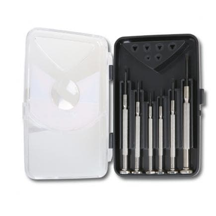 BETA 012290300 - Jeu de 6 micro-tournevis pour vis à fente en coffret
