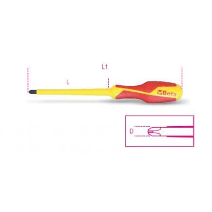 BETA 012720703 - 1000V Tournevis pour vis Phillips® (lot muliple)