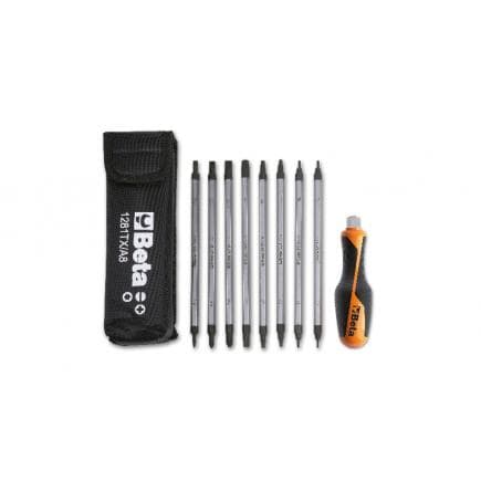 BETA 012810530 - Jeu de 8 lames réversibles et 1 accessoire en étui