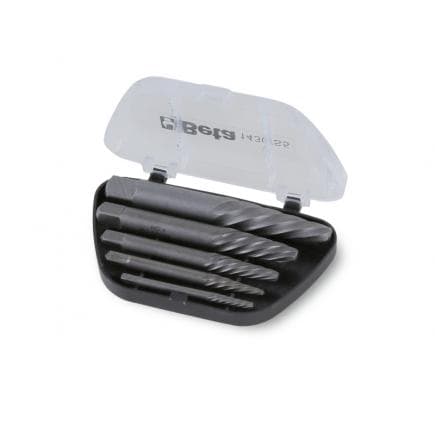 BETA 014300105 - Jeu de 5 extracteurs de goujons cassés en acier allié en coffret
