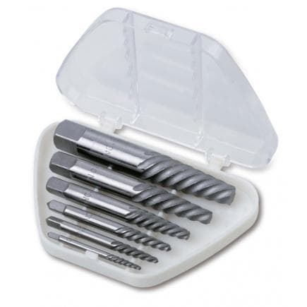 BETA 014300106 - Jeu de 6 extracteurs de goujons cassés en acier allié en coffret