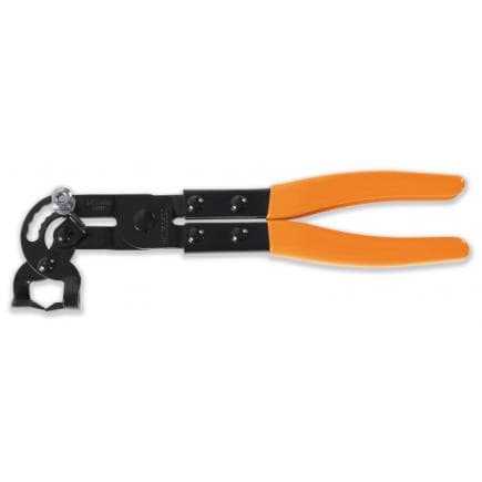 BETA 014780101 - Pince à tête pivotante pour clips en plastique avec clips à pression