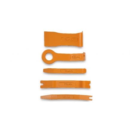 BETA 014790251 - Kit de 5 spatules d’extraction de clips pour carrossiers en nylon