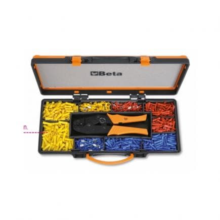 BETA 016080045 - Pince avec assortiment de 450 cosses
