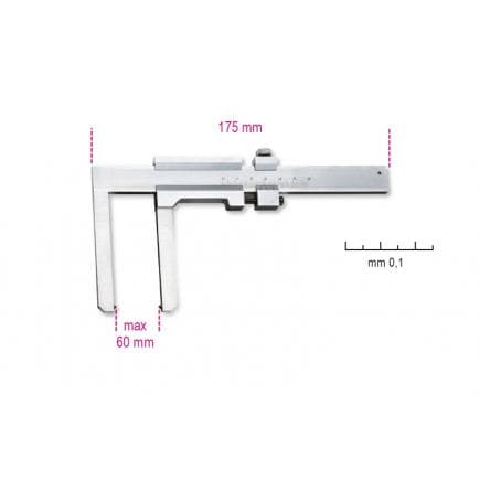 BETA 016500050 - Pied à coulisse pour disque de frein avec précision au 1/10e