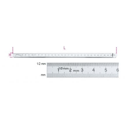 BETA 016820015 - Réglet flexible en acier inoxydable (lot muliple)