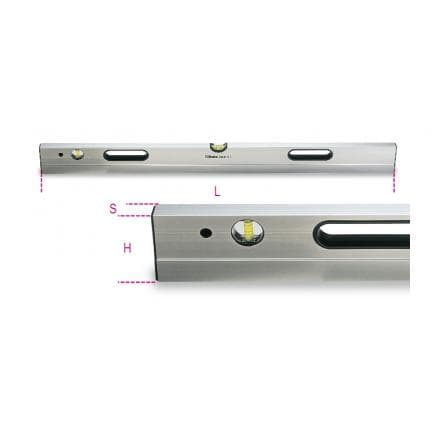 BETA 016960415 - Niveau de maçon corps en aluminium avec 2 fioles incassables précision 1 mm/m
