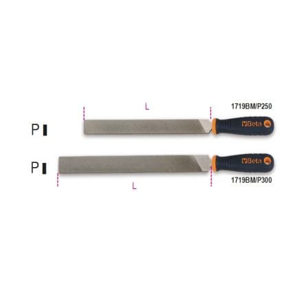 BETA 017190152 - Limes plates aluminium manche en matériau plastique (lot muliple)