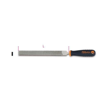 BETA 017190360 - Râpe lime plate manche en matériau plastique (lot muliple)