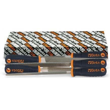 BETA 017190361 - Jeu de 5 limes demi-douces, avec manche 12"