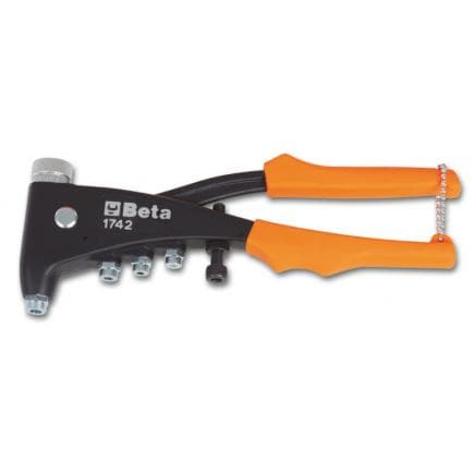 BETA 017420001 - Pince à riveter pour embouts filetés fournie avec 4 embouts ( 1x M3;M4;M5;M6)