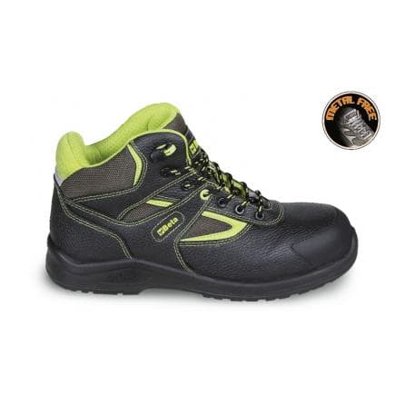 BETA 072210248 - Chaussure montante en cuir pigmenté hydrofuge avec inserts en nylon, couvre-embout anti-abrasion, délaçage rapide, S3 RS SRC