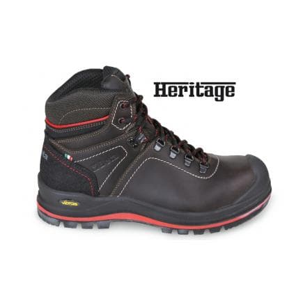 BETA 072940648 - Chaussure montante en cuir pleine fleur gras hydrofuge avec semelle extérieure en caoutchouc VIBRAM® à hautes prestations, insert...