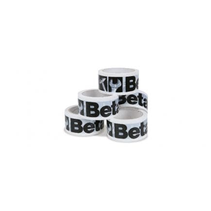 BETA 095890036 - Paquet de 36 rouleaux de ruban adhésif pour emballage, logo Beta, blanc