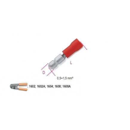 BETA BM00130 - Cosse pré-isolée à fiche mâle (lot muliple)