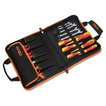 BETA 020010154 - Trousse en tissu technique avec assortiment de 24 outils pour électriciens